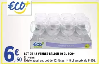 Lot De 12 Verres Ballon 19 Cl Eco+