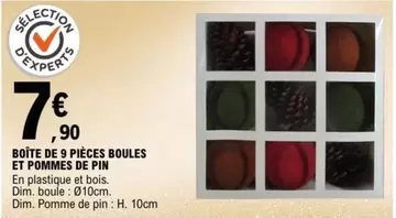 Dim - Boîte De 9 Pièces Boules Et Pommes De Pin