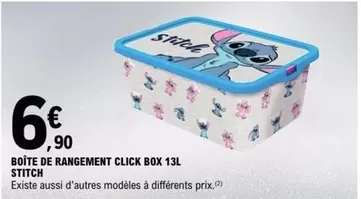 Stitch - Boite De Rangement Click Box 13l