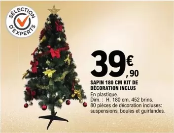 Dim - Sapin 180 Cm Kit De Décoration Inclus