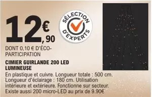 Cimier Guirlande 200 Led Lumineuse