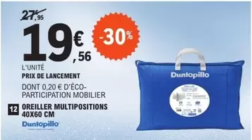 Dunlopillo - Prix De Lancement