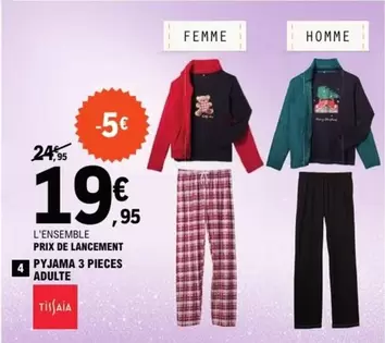 Pyjama 3 Pieces Adulte