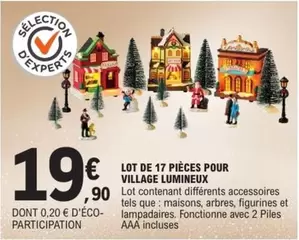 Lot De 17 Pièces Pour Village Lumineux