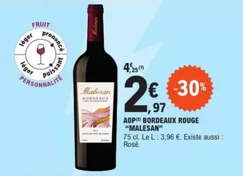 Malesan - Aop Bordeaux Rouge