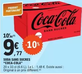 Coca cola - Soda Sans Sucres