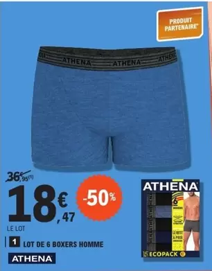 Athena - Lot De 6 Boxers Homme