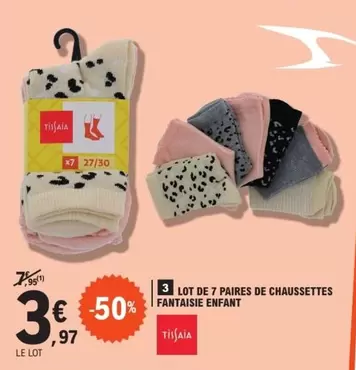 Lot De 7 Paires De Chaussettes Fantaisie Enfant