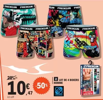 Freegun - Lot De 4 Boxers Homme