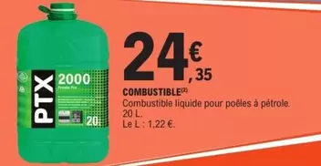 Ptx 2000 - Combustible