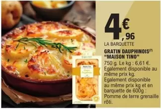 Maison Tino - Gratin Dauphinois ""