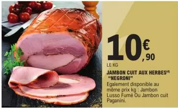 Negroni - Jambon Cuit Aux Herbes