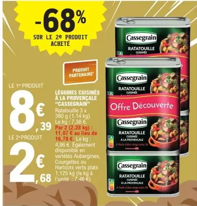 Cassegrain - LÉGUMES CUISINÉS À LA PROVENCALE