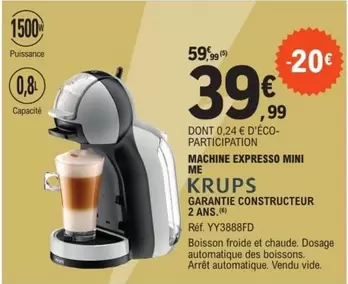 Krups - Machine Expresso Mini Me