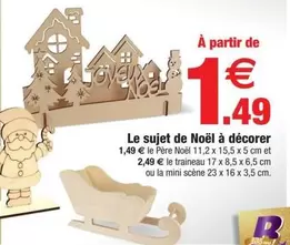 Le Sujet De Noël À Décorer offre à 1,49€ sur Bazarland