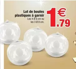 Lot De Boules Plastiques À Garnir offre à 1,79€ sur Bazarland