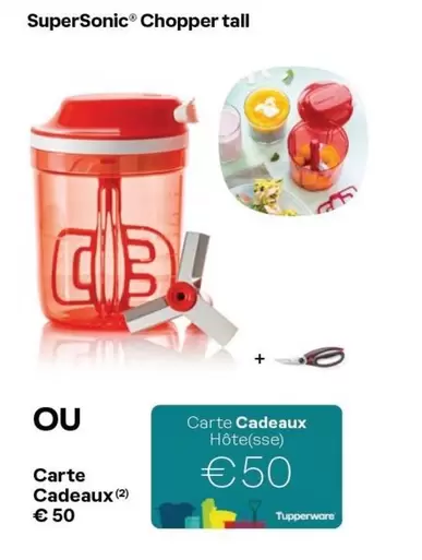 Tupperware - SuperSonic Chopper Tall  offre sur Tupperware