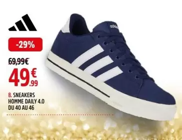 Adidas - Sneakers Homme Daily 4.0 offre à 49,99€ sur Intersport