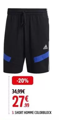 Adidas - Short Homme Colorblock offre à 27,99€ sur Intersport