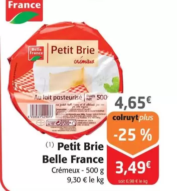 Belle France - Petit Brie offre à 4,65€ sur Colruyt