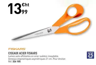 Fiskars - Ciseaux Acier offre à 13,99€ sur Hyperburo