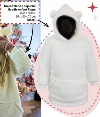 Sweet Blanc À Capuche Hoodie Enfant Pipa offre sur VillaVerde