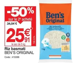 Ben'S Original - Riz Basmati offre à 25,91€ sur Promocash