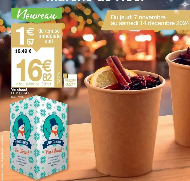 Vin Chocolat offre à 16,82€ sur Promocash