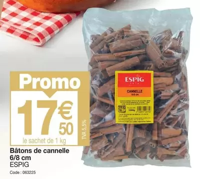 Promo - Batons De Cannelle 6/8 Cm offre à 17,5€ sur Promocash