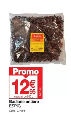 Espig - Badiane Entière offre à 12,95€ sur Promocash