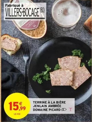 Domaine Picard - Terrine À La Bière Jenlain Ambrée  offre à 15,99€ sur Intermarché Contact