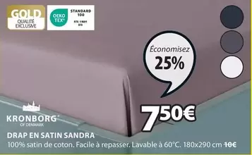 Tex - Drap En Satin Sandra offre à 7,5€ sur JYSK