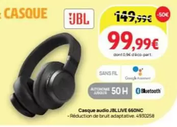 JBL - Casque Audio 660nc offre à 99,99€ sur Darty