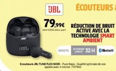 JBL - Réduction De Bruit Active Avec La Technologie Smart Ambient offre à 79,99€ sur Darty