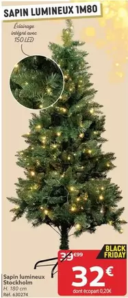 Sapin Lumineux Stockholm offre à 32€ sur Gifi