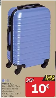 Valise 32L offre à 10€ sur Gifi