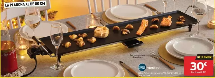 HomDay - La Plancha Xl De 80 Cm offre à 30€ sur Gifi