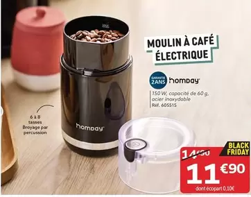 HhomDay - Moulin À Café Électrique offre à 11,9€ sur Gifi