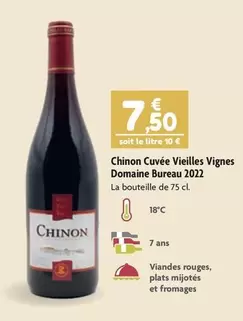 Domaine Bureau - Chinon Cuvée Vieilles Vignes 2022 offre à 7,5€ sur Point Vert