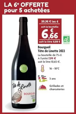 La Bouteille - Tête De Linotte 2022 offre à 6,66€ sur Point Vert