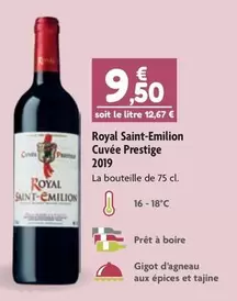 Royal -  Saint-Emilion - Cuvée Prestige offre à 9,5€ sur Point Vert