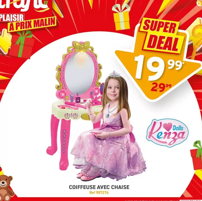 Coiffeuse Avec Chaise offre à 19,99€ sur Trafic