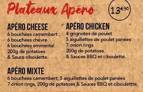 Apéritifs offre sur La Boîte à Pizza