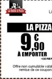 Boîtes offre sur La Boîte à Pizza