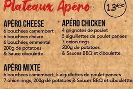 Apéritifs offre sur La Boîte à Pizza