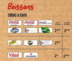 Orangina - Coca-cola offre sur La Boîte à Pizza