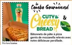 Fuzetea - Bâtonnets De Pâte À Pizza Garnis De Mozzarella Relevés Avec Notre Délicieuse Persillade. offre sur La Boîte à Pizza