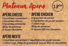 Apéritifs offre sur La Boîte à Pizza