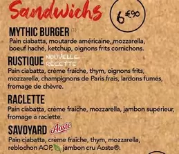 Mythic Burger offre à 6,9€ sur La Boîte à Pizza