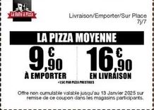 Livraison/emporter/sur Place offre à 16,9€ sur La Boîte à Pizza